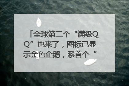 全球第二个“满级QQ”也来了，图标已显示金色企鹅，系首个“满级QQ”的小号